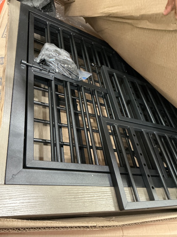Photo 1 of *PREVIOUSLY ASSEMBLED MISSING PARTS** Rovibek 78 Double Dog Crate Furniture for 2 Large Dogs Indoor, Wooden Furniture Dog Crates with Dog Bowl, Dog Kennel Furniture TV Stand Large Breed Grey