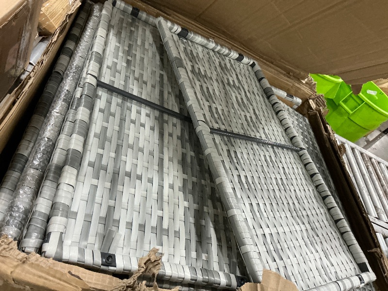 Photo 1 of *** FOR PARTS ONLY***ONLY ONE CHAIR***FINAL SALE!! PARTIAL SALE//NO REFUNDS** Pamapic 7 Piece Outdoor Sectional Sofa Set, All-Weather Patio Furniture with Washable Cushions, Waterproof Gray Rattan Wicker Conversation Set for Backyard, Poolside, Garden (Na