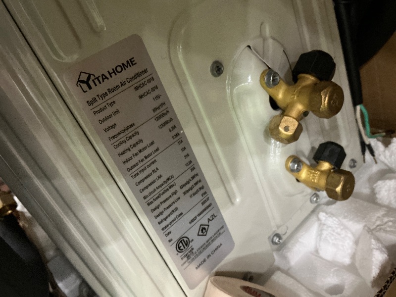 Photo 1 of *****INCOMPLETE ITEM****
YITAHOME 12000 BTU Mini Split Air Conditioner Heat Pump System, Wifi Enabled 20 SEER2 115V Inverter Ductless AC Cool Up to 750 Sq. Ft, Compatible with Alexa, Complete Installation Kit, White