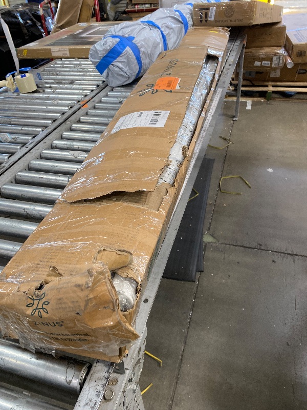 Photo 1 of ********MISSING PARTS-FOR PARTS ONLY, FINAL SALE*************
ZINUS Arnav Metal Platform Bed Frame, Wood Slat Support, No Box Spring Needed, Easy Assembly, White, Full