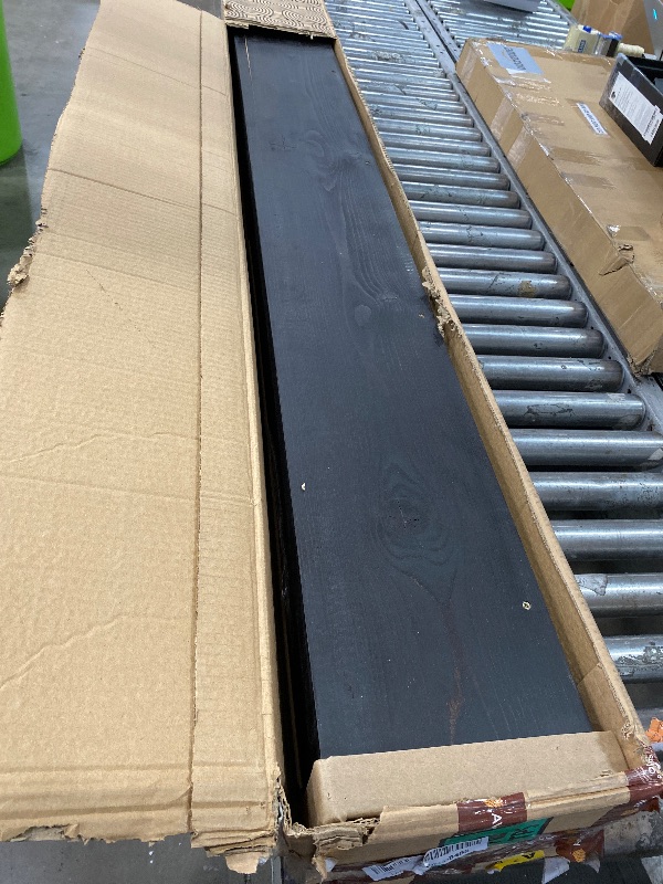 Photo 1 of ***************HAS A CRACK ON ONE OF THE CORNERS*************
Avana Farmhouse Fireplace Mantel - Handcrafted Wood, 72" x 8" x 5" - Espresso Finish