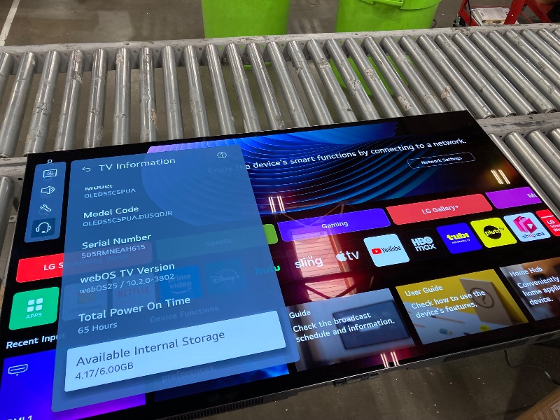Photo 1 of *************TV HAS A FEW DEAD PIXELS*******************
LG 55-Inch Class OLED evo AI 4K C5 Series Smart TV w/Dolby Atmos, Dolby Vision, HDR10, AI Super Upscaling 4K, Filmmaker Mode, Wow Orchestra, Alexa Built-in (OLED55C5PUA, 2025)