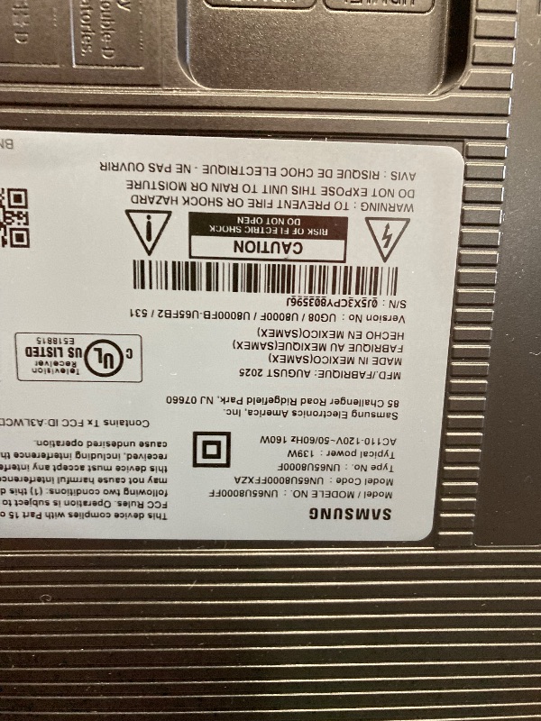Photo 1 of **SMASHED SCREEN FINAL SALE **Samsung 65-Inch Class Crystal UHD U8000F 4K Smart TV (2025 Model) Endless Free Content, Crystal Processor 4K, MetalStream Design, Knox Security, Alexa Built-in