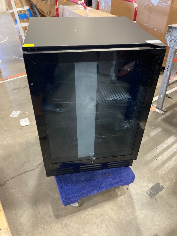 Photo 1 of *****************SEE NOTES BEFORE BID*************
ICEVIVAL 24 Inch Beverage Refrigerator, 180 Cans Under Counter Beverage Fridge with Glass Door, LED Light, Built-in or Freestanding Beer Fridge for Soda, Water, Wine - Home, Bar or Office
