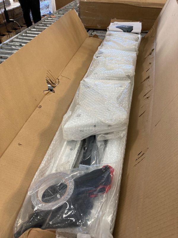 Photo 1 of ***PARTS ONLY*** MELIPRON Van Ladder Roof Rack Fit for Ford Transit 150 250 350 Cargo Van 3 Crossbars with Rear Cargo Roller