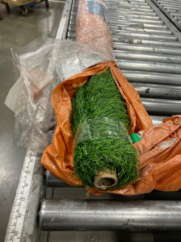 Photo 1 of *** MEASUREMENTS INACCURATE *** Realistic Deluxe Artificial Grass Synthetic Thick Lawn Turf Carpet Perfect for Indoor/Outdoor Landscape, 7'X13', Green