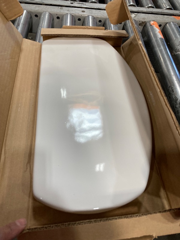 Photo 1 of **TANK ONLY**American Standard 609CA001.020 Cadet PRO Two-Piece Toilet with Slow-Close Seat and Wax Ring, Elongated Front, Standard Height, White, 1.28 gpf