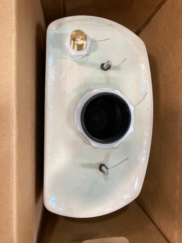 Photo 1 of **TANK ONLY**American Standard 609CA001.020 Cadet PRO Two-Piece Toilet with Slow-Close Seat and Wax Ring, Elongated Front, Standard Height, White, 1.28 gpf