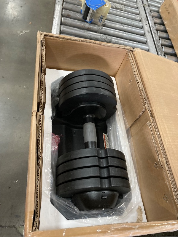 Photo 1 of **1 BARBELL ONLY**ALTLER 52LBS Pair Adjustable Dumbbells Set Premium Rubber Coated Dumbbell Set with Secure Locking Mechanism for Safe & Customizable Strength Training