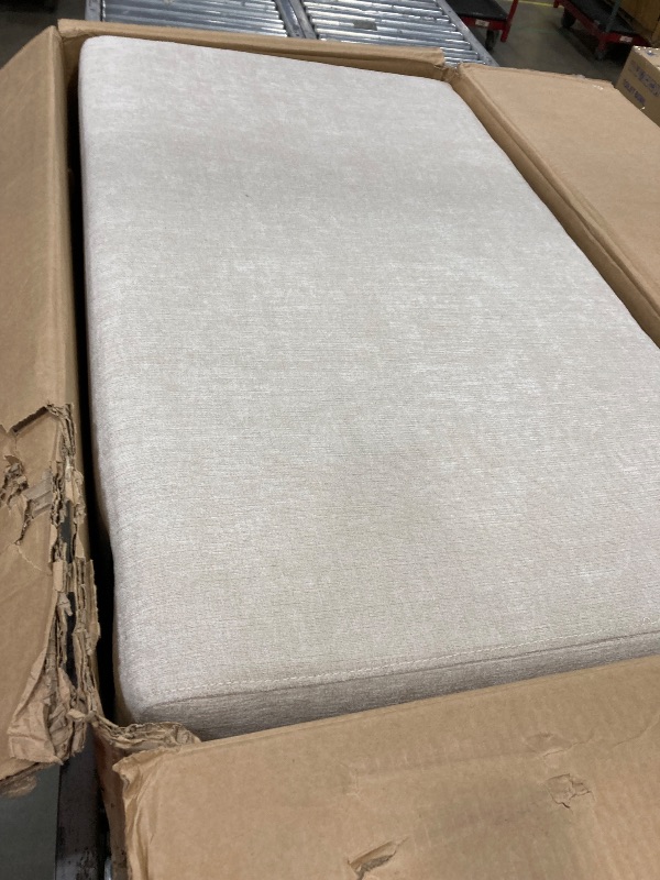 Photo 1 of ***BOX 2 OF 3 ONLY****Merax Modern 55" Chaise Lounge with Pillow, Charge Station & Cup Holders,Upholstered Sofa Recliner Chair for Living Room Bedroom Cream