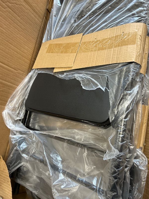 Photo 1 of ** SEE NOTES ** BLACK FOLDING CHAIR (4PACK) WITH CUSHION SEATS