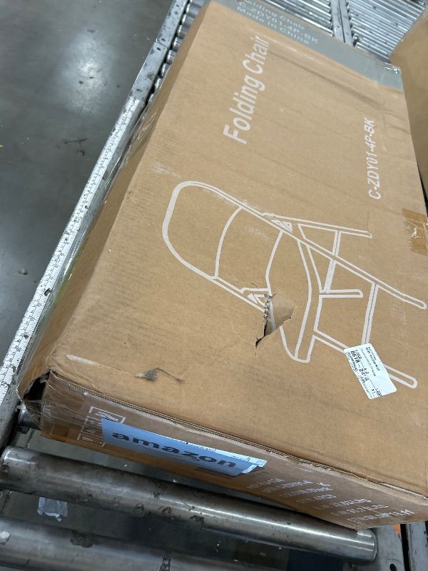 Photo 1 of ** SEE NOTES ** BLACK FOLDING CHAIR (4PACK) WITH CUSHION SEATS