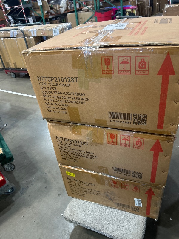 Photo 1 of *** NOT NEW, FOR PARTS*** 6CHAIRS*** Calistae Outdoor Patio Dining Chairs,Dining club Chair (grey) 6pk