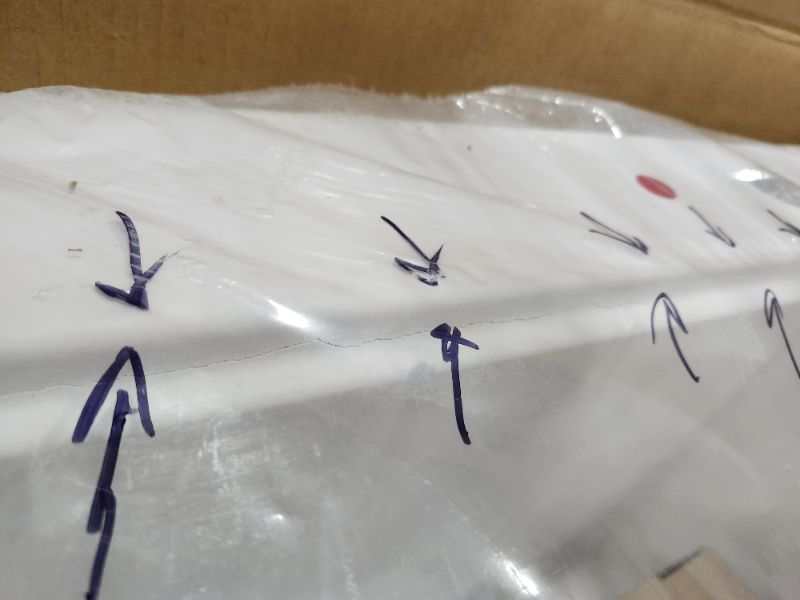 Photo 1 of ************HAS A HAIRLINE CRACK ALONG THE TOP LEFT SINK*************
KRAUS Quarza 33-inch Granite Drop-In/Undermount 50/50 Double Bowl White Kitchen Sink, KGD-433BWHITE