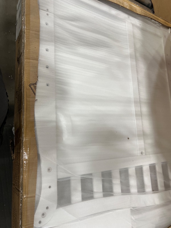 Photo 1 of *************INCOMPLETE ITEM, THIS IS ONLY BOX #2 OUT OF 2 TOTAL**************
Dream On Me Brody 5-in-1 Convertible Full-Size Baby Crib & 3-Drawer Changer in White, Pinewood, GreenGuard Gold & JPMA, 1” Changer Pad, 3 Mattress Heights, Converts to Toddler 