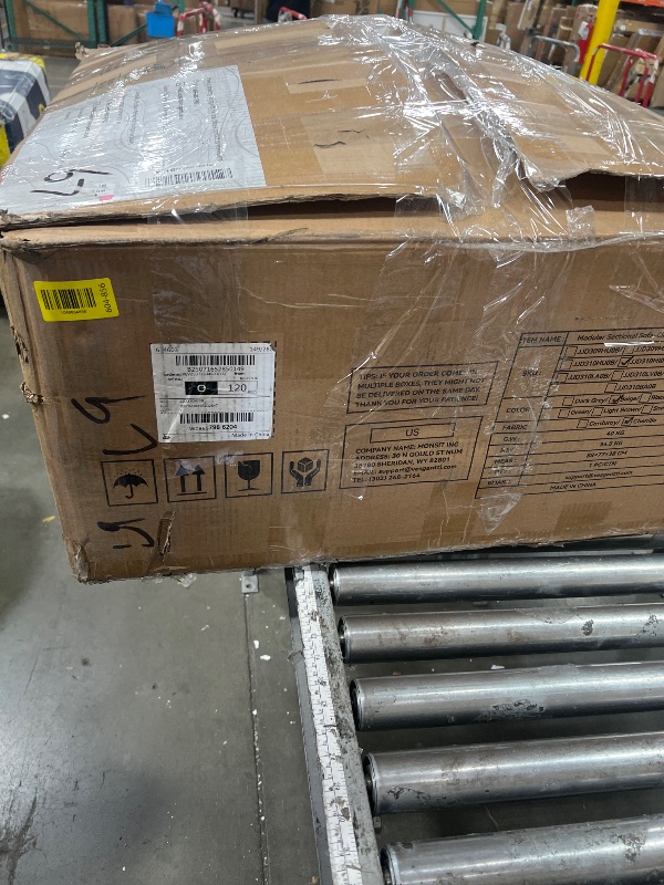 Photo 1 of **FOR PARTS ONLY**
Vesgantti 108" Modular Sectional Sofa, Comfy Cloud Couch with Movable Ottoman Deep Seat Chenille L Shaped Modular Sofa, Sectional Couches for Living Room, Bedroom and Apartment, Beige