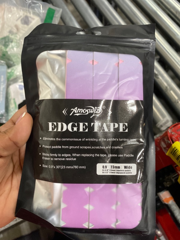 Photo 1 of Amoswiz Pickleball Edge Guard Tape, Pickleball Protection Tapes 3 Pcs, Purple to Blue to Pink Gradiant Edge Tape, 23MM Width, No Wrinkling Edge Guard for 13MM & 16MM & 20MM Thicknesse Paddles
