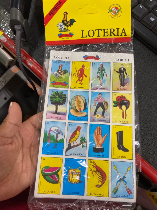 Photo 1 of Don Clemente Autentica Loteria Mexican Bingo Set 20 Tablets Colorful and Educational