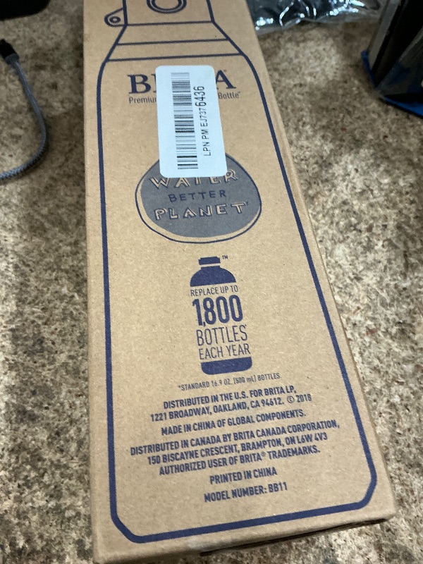 Photo 1 of Brita Stainless Steel Premium Filtering Water Bottle, BPA-Free, Reusable, Insulated, Replaces 300 Plastic Water Bottles, Filter Lasts 2 Months or 40 Gallons, Includes 1 Filter, Stainless - 20 oz.