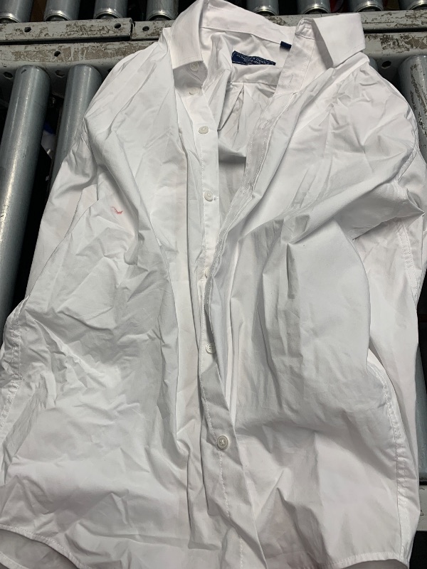 Photo 1 of (used)(medium) Alimens & Gentle Men's Dress Shirt Regular Fit Stretch Stain Shield Long Sleeve Solid Business Wedding Button Down Shirts White