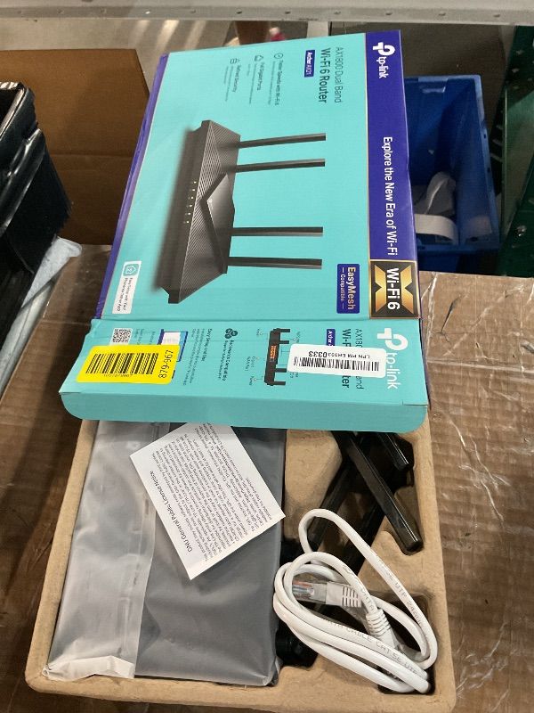 Photo 1 of ***(MISSING PARTS)***TP-Link AX1800 WiFi 6 Router V4 (Archer AX21) – Dual Band Wireless Internet, Gigabit, Easy Mesh, Works with Alexa - A Certified for Humans Device, Free Expert Support