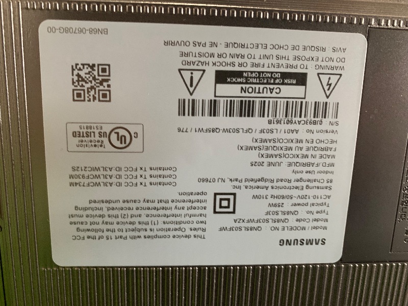 Photo 1 of ****************SCREEN DESTROYED, NON-FUNCTIONAL, FINAL SALE********************
Samsung 85-Inch Class The Frame Pro LS03FW 4K Neo QLED Mini LED Smart TV (2025 Model) Modern Frame Design with Wireless One Connect, NQ4 AI Gen3 Processor, Art Mode, Samsung 