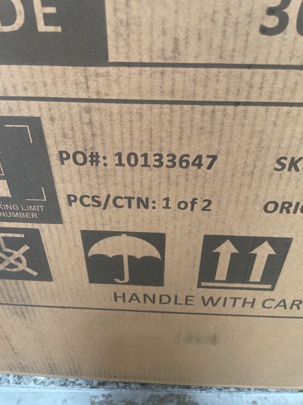 Photo 1 of ***INCOMPLETE***Phoenix Home Manual Recliner Chair with Massage and Heat Ergonomic Overstuffed Breathable Fabric Reclining Chair with 2 Side Pockets, 2 Cup Holders, Remote Control, Living Room, Bedroom, Gray