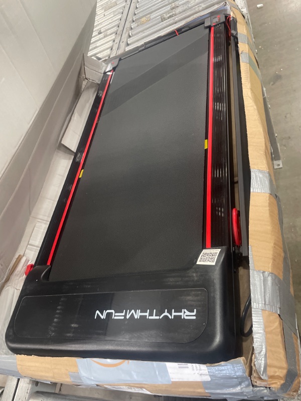 Photo 1 of ****PARTS ONLY **** RHYTHM FUN Incline Foldable Treadmill, Walking Pad Treadmill with Incline, 300 lbs Portable Treadmills with Handles for Home Office Use, Under Desk Compact Walking pad with LED Display & APP