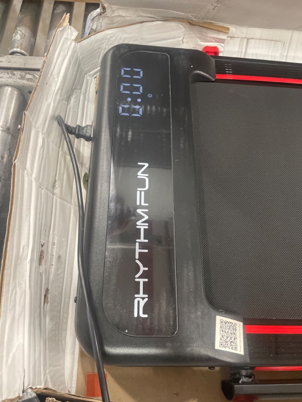 Photo 1 of ****PARTS ONLY **** RHYTHM FUN Incline Foldable Treadmill, Walking Pad Treadmill with Incline, 300 lbs Portable Treadmills with Handles for Home Office Use, Under Desk Compact Walking pad with LED Display & APP