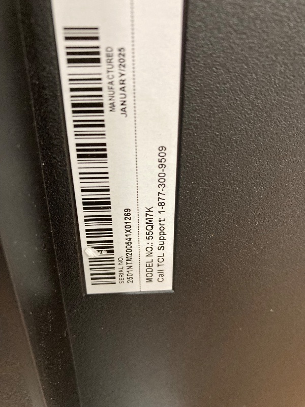 Photo 1 of **SMASHED SCREEN FINAL SALE**TCL 55-Inch Class QM7K Series QD-Mini LED 4K UHD Google Smart TV Best Premium Mini-LED TV - QLED, 144hz, 240hz Gaming Rate, Anti-Reflective Screen, Bang & Olufsen Audio, Atmos (55QM7K, 2025 Model)