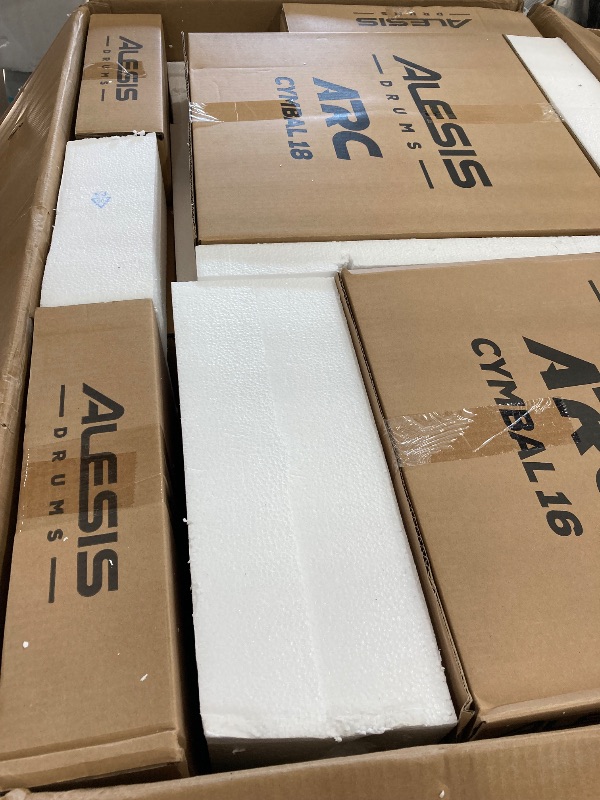Photo 1 of **1 BOX ONLY MISSING BOX 2 *Alesis Strata Prime Electric Drum Set with Touch Screen, Triple Zone ARC Cymbals, Active Magnetic Hi Hat Controller, Dual-Zone Mesh Heads, 20" Kick, 215 000 Multi-Channel Samples
