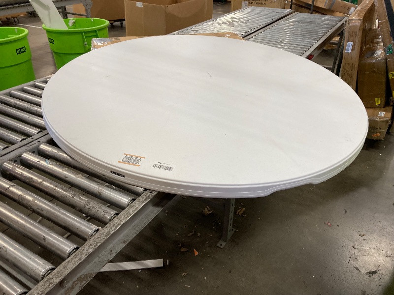 Photo 1 of ***SEE PICTURES AND READ NOTES BEFORE BIDDING***
LIFETIME White 5 Ft 60inch Round Plastic Folding Table Commercial Portable Indoor Outdoor Accessory for Patio Backyard Dining Wedding Party Events Home Kitchen