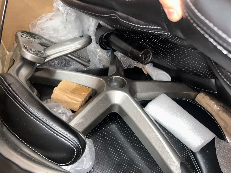 Photo 1 of **************************Missing parts/Parts Only******************
COLAMY Executive Office Ergonomic Chair with Thick Bonded Leather, Flip-up Armrests, High Back Adjustable Height and Tilt for Working, Study, Gaming,Set of 2
