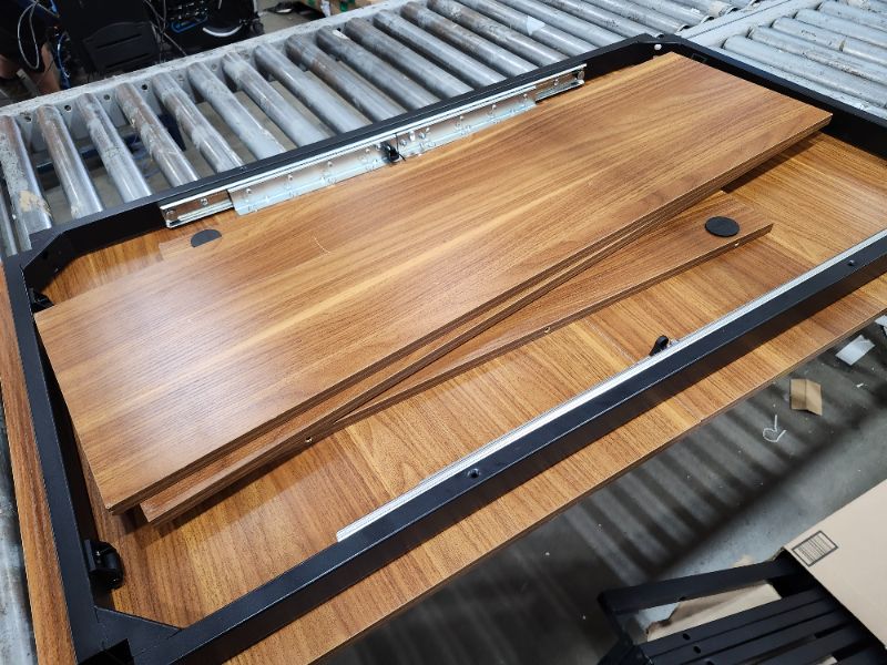 Photo 1 of ************************Missing Table Leg and stool leg*******************
Einhomn 5 Pieces Dining Room Table Set for 4-6, 63" Extendable Kitchen Table Set with 2 Benches & 2 Stools, Small Dining Table Set with Metal Frame & MDF Board, Walnut