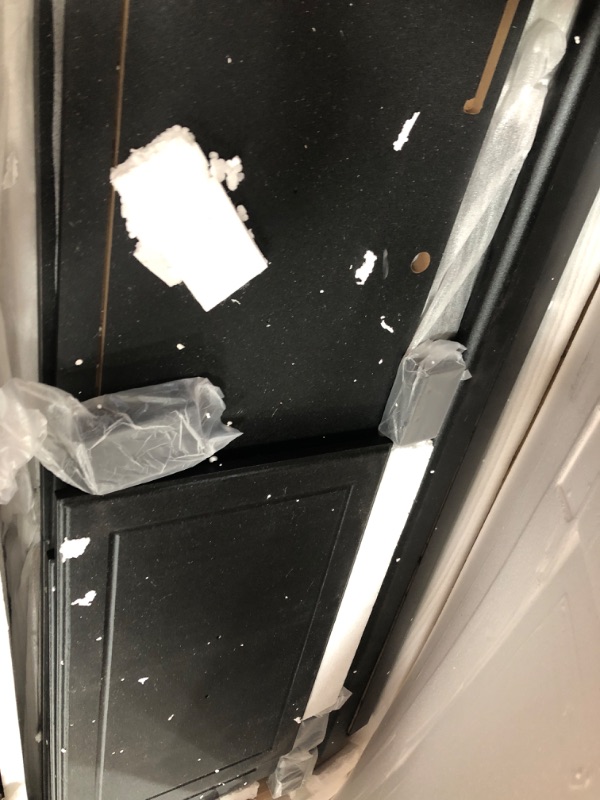 Photo 1 of (SOLF FOR PARTS*(missing) 
LITTLE TREE 4-Drawer File Cabinet with Lock, Large Vertical Storage Cabinet, Secure Space-Saver for Home Office, Compatible with A4/F4/Letter/Legal Size Files, Filing Cabinets for Home Office, Black