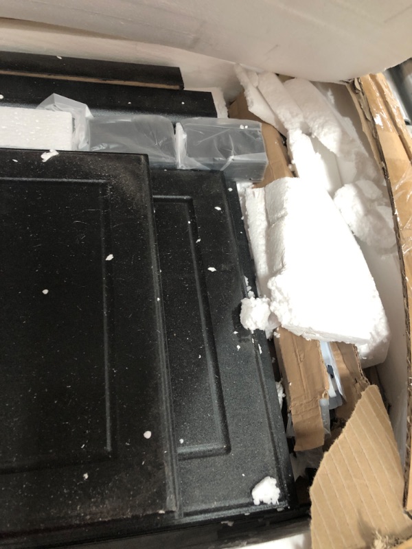 Photo 1 of (SOLF FOR PARTS*(missing) 
LITTLE TREE 4-Drawer File Cabinet with Lock, Large Vertical Storage Cabinet, Secure Space-Saver for Home Office, Compatible with A4/F4/Letter/Legal Size Files, Filing Cabinets for Home Office, Black