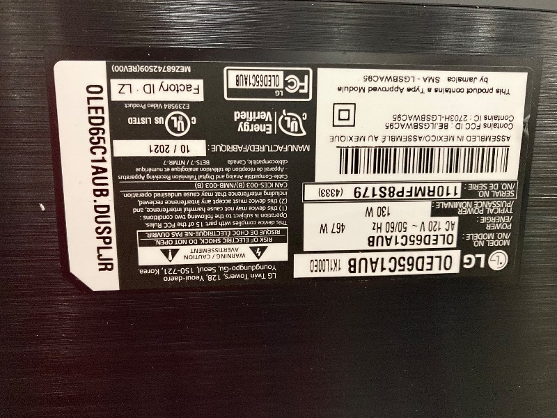 Photo 1 of **SCREEN IS CRACKED DOES NOT POWER ON **LG 65-Inch Class OLED evo C4 Series Smart TV 4K Processor Flat Screen with Magic Remote AI-Powered with Alexa Built-in (OLED65C4PUA, 2024)