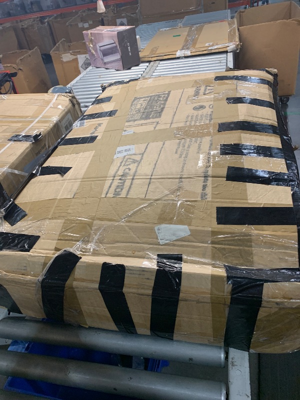 Photo 1 of ***(USED/ MISSING PARTS)***Decofy Vanity Desk with Mirror and 12 LED Lights, Makeup Vanity Table with USB & Power Outlets, 4 Drawers and Hairdryer Holder, Padded Stool with Storage, White