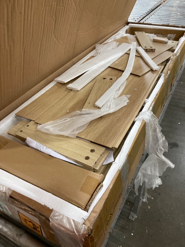 Photo 1 of *************Missing pieces/hardware**************
YITAHOME Rattan TV Stand for up to 65 Inch TVs, Boho Entertainment Center with Storage, TV Media Console with Drawers, Adjustable Shelves for Living Room (Natural Oak)