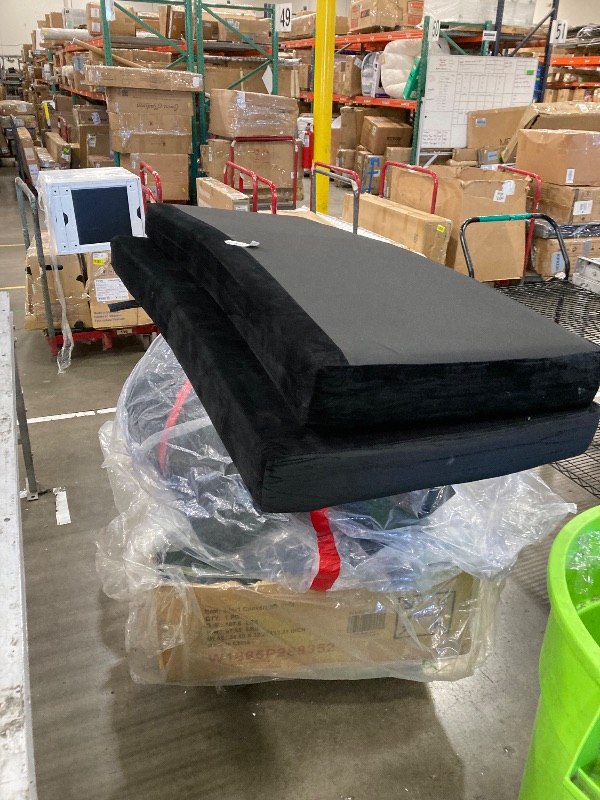 Photo 1 of *****************MISSING PARTS****************
73-Inch Velvet Cloud Cushion Loveseat Sofa W/Pull Out Sleeper Couch Bed, 3-in-1 Multi-Functional Loveseat Sofabed Oversized 3 Fold Convertible Queen Pull Out Sleeper Couch Bed for Living Room Bedroom