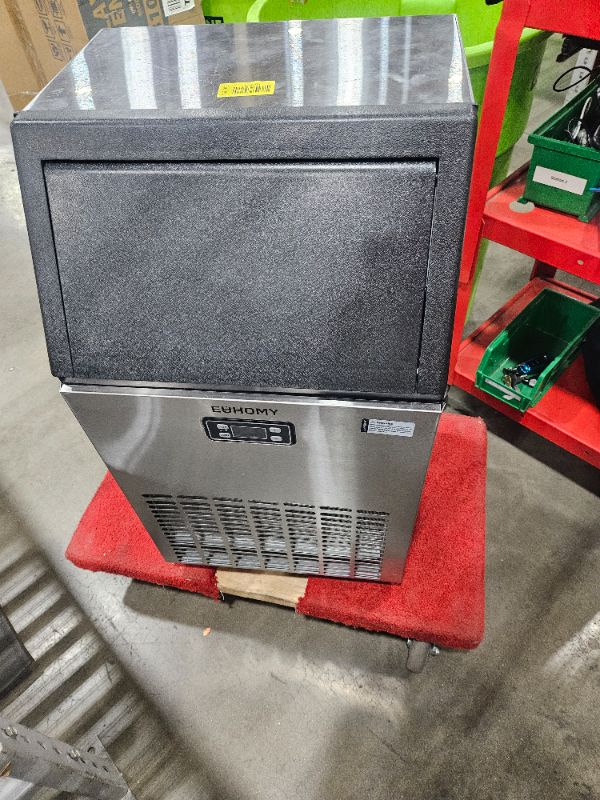 Photo 1 of ** water inlet tab is broken ** Commercial Ice Maker Machine - 95lbs Daily Production, 33lbs Ice Storage, Stainless Steel Freestanding & Under Counter Ice Maker, Ideal Ice Maker for Home/Bar/Restaurant/Outdoor Activities