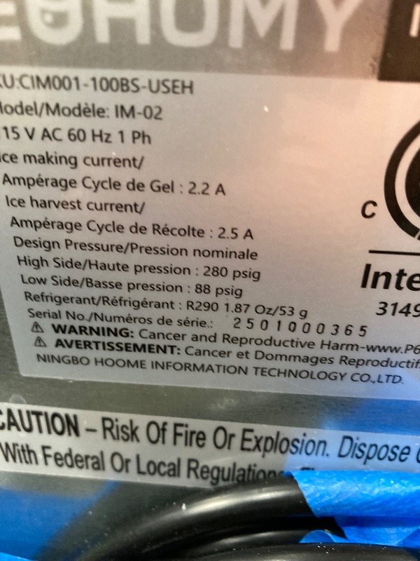 Photo 1 of ** water inlet tab is broken ** Commercial Ice Maker Machine - 95lbs Daily Production, 33lbs Ice Storage, Stainless Steel Freestanding & Under Counter Ice Maker, Ideal Ice Maker for Home/Bar/Restaurant/Outdoor Activities