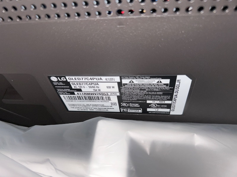 Photo 1 of (used)(see all images)  LG 77-Inch Class OLED evo C4 Series Smart TV 4K Processor Flat Screen with Magic Remote AI-Powered with Alexa Built-in (OLED77C4PUA, 2024)