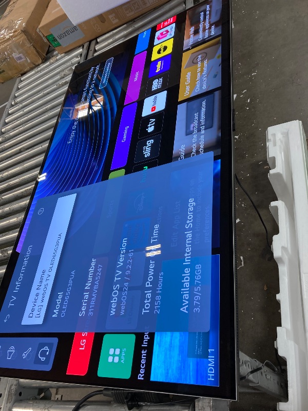 Photo 1 of LG G3 Series 65-Inch Class OLED evo 4K Processor Smart Flat Screen TV for Gaming with Magic Remote AI-Powered Gallery Edition OLED65G3PUA, 2023 with Alexa Built-in