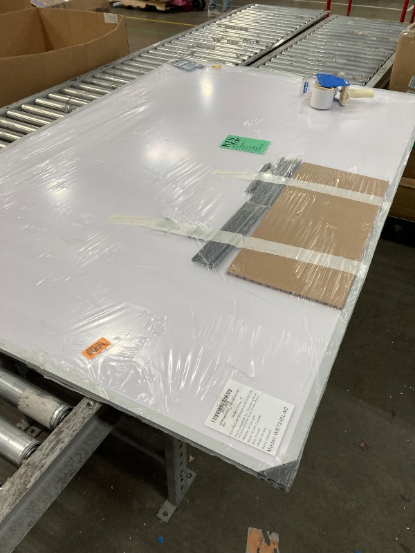 Photo 1 of ***MINOR DAMAGE TO FRONT TOP RIGHT CORNER *** VIZ-PRO Dry Erase Board/Magnetic Whiteboard, 72 x 48 Inches, Large Wall Mounted Board for School Office and Home 6' x 4'