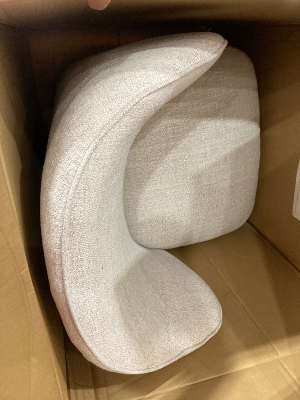 Photo 1 of **1 CHAIR ONLY **KISLOT Upholstered Dining Chair with Casters No Assembly Linen DeskChair Wingback Single Sofa for Kitchen Diningroom Bedroom Readingroom,