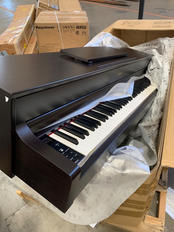 Photo 1 of *Yamaha YDP184 Console Digital Piano with Weighted 88-Key Graded Hammer 3 Action, CFX Concert Grand Piano Sound, Includes Bench (Dark Rosewood)