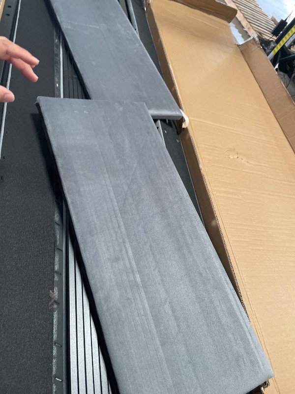 Photo 1 of ****partial set ** box 1 of 2 only***
YITAHOME King Size Bed Frame with 3 Storage Drawers and RGB LED Lights, Velvet Upholstered Bed with Charging Station and Storage Headboard, No Box Spring Needed, Easy Assembly, Noise-Free, Grey