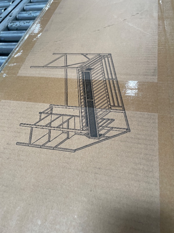 Photo 1 of ***PARTIAL SET ** BOX 2 ONLY***
KEIKI Twin Size Metal Loft Bed Frame with Convertible Staircase, Built-in Storage Shelves and Wardrobe, Loft Bed with Solid Slats, Guardrail, No Box Spring Required, Easy Assembly, for Bedroom, Black