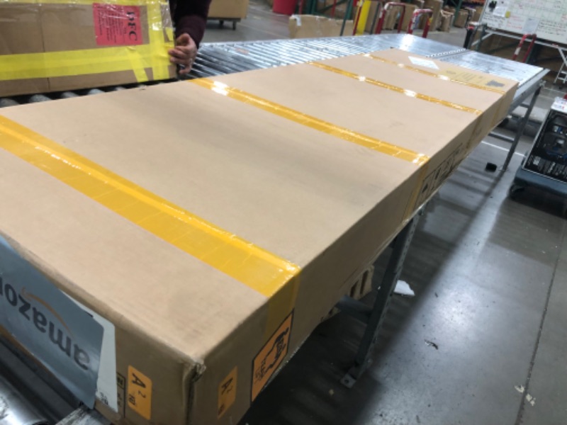 Photo 1 of ***INCOMPLETEITEM, THIS IS ONLY BOX #1 OUT OF 2 TOTAL***********
YITAHOME Outdoor Resin Storage Sheds with X-Shaped Lockable Door, 39 in Height Lockable Waterproof Horizontal Shed w/o Shelf, Easy to Assemble Shed Storage for Garden Tools, Light Gray
